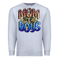 Heather Grey Mom of Boys Mother's Day Premium Sweatshirt - CowGirlArtShop