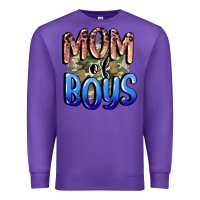 Purple Mom of Boys Mother's Day Premium Sweatshirt - CowGirlArtShop