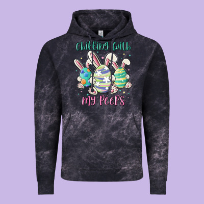 Chilling With My Peeps Vintage Hoodie Designed By Maliassmallbusiness