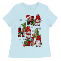 Baby Blue ho ho ho gnome Ladies Tee - JahusDesignShop