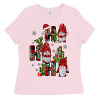 Bubblegum Pink ho ho ho gnome Ladies Tee - JahusDesignShop