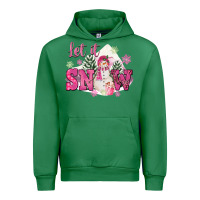 Emerald Let It Snow Pink Christmas Urban Hoodie - FaDigitalArtStudio