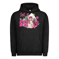 Pigment Black Let It Snow Pink Christmas Urban Hoodie - FaDigitalArtStudio
