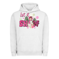 Pigment Lunar Rock Let It Snow Pink Christmas Urban Hoodie - FaDigitalArtStudio