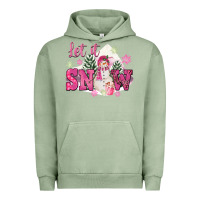 Pigment Oil Green Let It Snow Pink Christmas Urban Hoodie - FaDigitalArtStudio