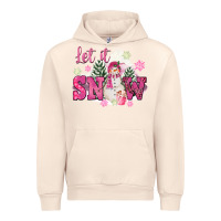 Sandshell Let It Snow Pink Christmas Urban Hoodie - FaDigitalArtStudio