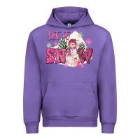 Tulip Let It Snow Pink Christmas Urban Hoodie - FaDigitalArtStudio