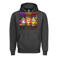 Charcoal Heather hallothanksmas its the most wonderful time of the Zipper Hoodie - texasbilliewilder