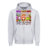 Heather Grey hallothanksmas its the most wonderful time of the Zipper Hoodie - texasbilliewilder