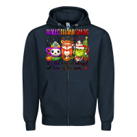 Navy hallothanksmas its the most wonderful time of the Zipper Hoodie - texasbilliewilder
