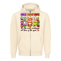 Sandshell hallothanksmas its the most wonderful time of the Zipper Hoodie - texasbilliewilder