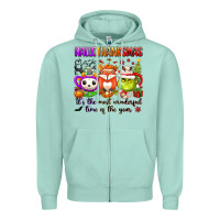 Seafoam hallothanksmas its the most wonderful time of the Zipper Hoodie - texasbilliewilder