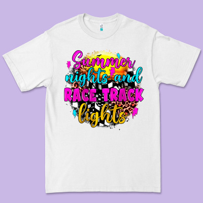 Summer Nights And Race Track Lights Premium Tee Designed By Jahusdesignshop