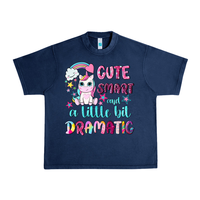 Cute Smart And A Little Bit Dramatic With Unicorn Urban Heavy Tee by NancyCooperArtShop | Teevron