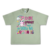 Oil Green cute smart and a little bit dramatic with unicorn Urban Heavy Tee - NancyCooperArtShop