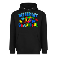 Black Different is beautiful Autism Heavyweight Hoodie - CowGirlArtShop