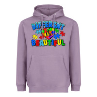 Lavender Different is beautiful Autism Heavyweight Hoodie - CowGirlArtShop