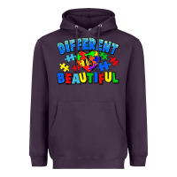 Plum Different is beautiful Autism Heavyweight Hoodie - CowGirlArtShop