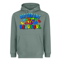 Sage Different is beautiful Autism Heavyweight Hoodie - CowGirlArtShop