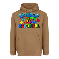 Toasted Coconut Different is beautiful Autism Heavyweight Hoodie - CowGirlArtShop
