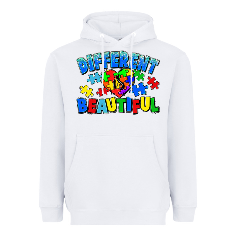 Different Is Beautiful Autism Heavyweight Hoodie by CowGirlArtShop | Teevron