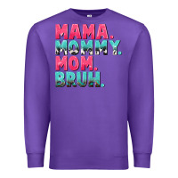 Purple Mama Mommy Mom bruh Mother's Day Premium Sweatshirt - CowGirlArtShop