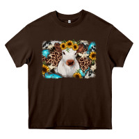 Chocolate Brown cowhide leopard calf Heavy Core Tee - JahusDesignShop