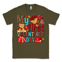 Army Green my first valentines day Classic Tee - NancyCooperArtShop