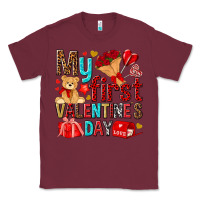 Burgundy my first valentines day Classic Tee - NancyCooperArtShop
