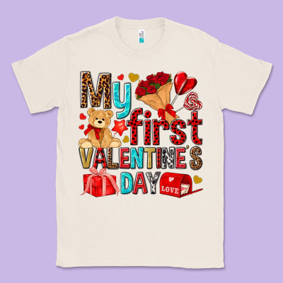 My First Valentines Day Classic Tee Designed By Nancycooperartshop