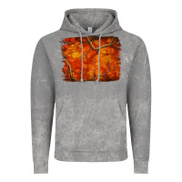 Cloud Rock orange hunter camouflage pattern brushstroke Vintage Hoodie - Jasminsmagicworld