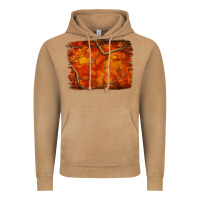 Vintage Camel orange hunter camouflage pattern brushstroke Vintage Hoodie - Jasminsmagicworld