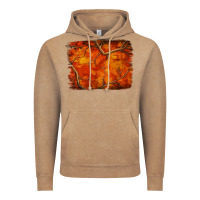 Vintage Coffee orange hunter camouflage pattern brushstroke Vintage Hoodie - Jasminsmagicworld