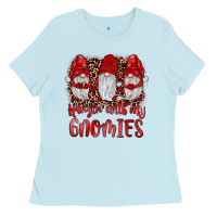 Baby Blue hangin' with my gnomies Ladies Tee - JahusDesignShop