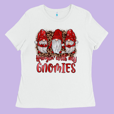 Hangin' With My Gnomies Ladies Tee Designed By Jahusdesignshop