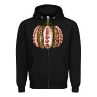 Black Baseball Pumpkin Zipper Hoodie - texasbilliewilder