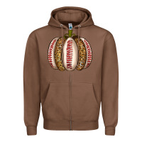 Chestnut Baseball Pumpkin Zipper Hoodie - texasbilliewilder