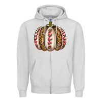 Dove Grey Baseball Pumpkin Zipper Hoodie - texasbilliewilder
