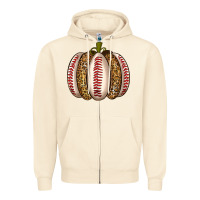 Sandshell Baseball Pumpkin Zipper Hoodie - texasbilliewilder