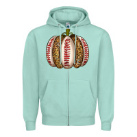 Baseball Pumpkin Zipper Hoodie | Teevron