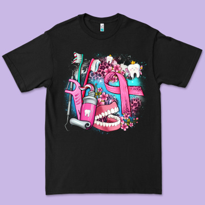 Dental Elements And Cancer With Cowhide And Leopard Premium Tee Designed By Adodesignshop