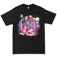 Black dental elements and cancer with cowhide and leopard Premium Tee - AdoDesignShop