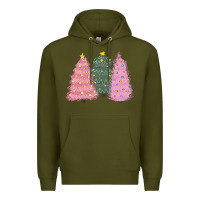 Army Green christmas trees Premium Hoodie - CowGirlArtShop