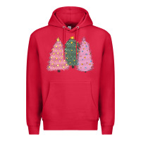 Cardinal christmas trees Premium Hoodie - CowGirlArtShop