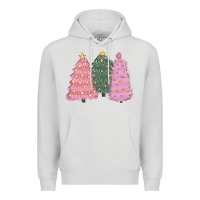 Dove Grey christmas trees Premium Hoodie - CowGirlArtShop
