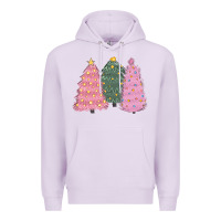Lilac christmas trees Premium Hoodie - CowGirlArtShop