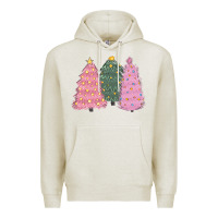 Oatmeal Heather christmas trees Premium Hoodie - CowGirlArtShop