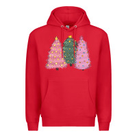 Red christmas trees Premium Hoodie - CowGirlArtShop