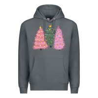 Rock christmas trees Premium Hoodie - CowGirlArtShop