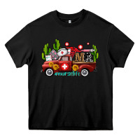 Black ma medical assistant nurse truck with cactus and sunflowers Heavy Core Tee - AdoDesignShop